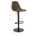 thumbnail image 5 of SAFAVIEH Sky Rustic Leather Adjustable Gaslift Swivel Barstool, Olive, 5 of 7