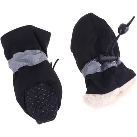 4pcs Shoe Sole Protector for Sneakers Pet Hiking Shoes Rain Snow Dog Shoes Doggy Boots Medium Dog Protective Case Warm Boots Pet Shoes Dog Boots Shoes for Dogs Keep Warm Black Sock