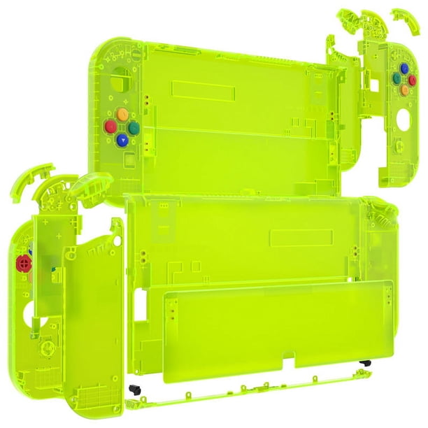 eXtremeRate Clear Lime Green Custom Full Set Shell for Nintendo