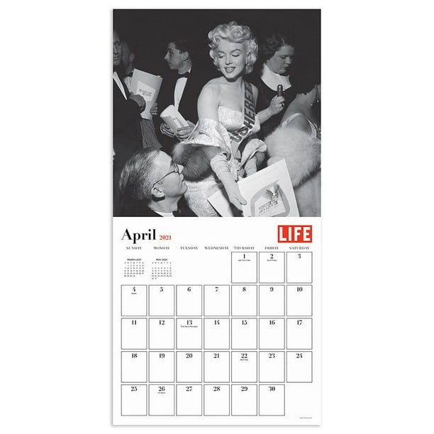 2021 Marilyn Monroe by LIFE 12"x12" Wall Calendar, Officially Licensed -  Walmart.com