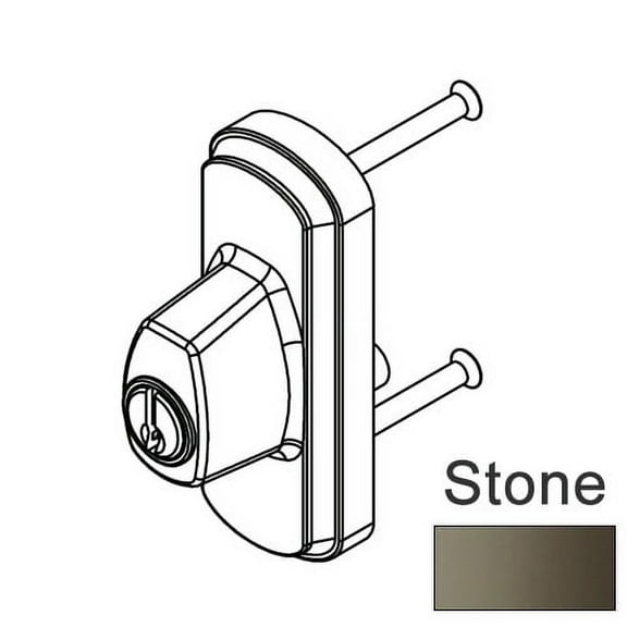 Andersen Albany Style Exterior Keyed Lock with Keys Right Hand in Stone