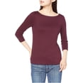 thumbnail image 1 of walmart Essentials Womens 3/4 Sleeve Boatneck T-Shirt, 1 of 8