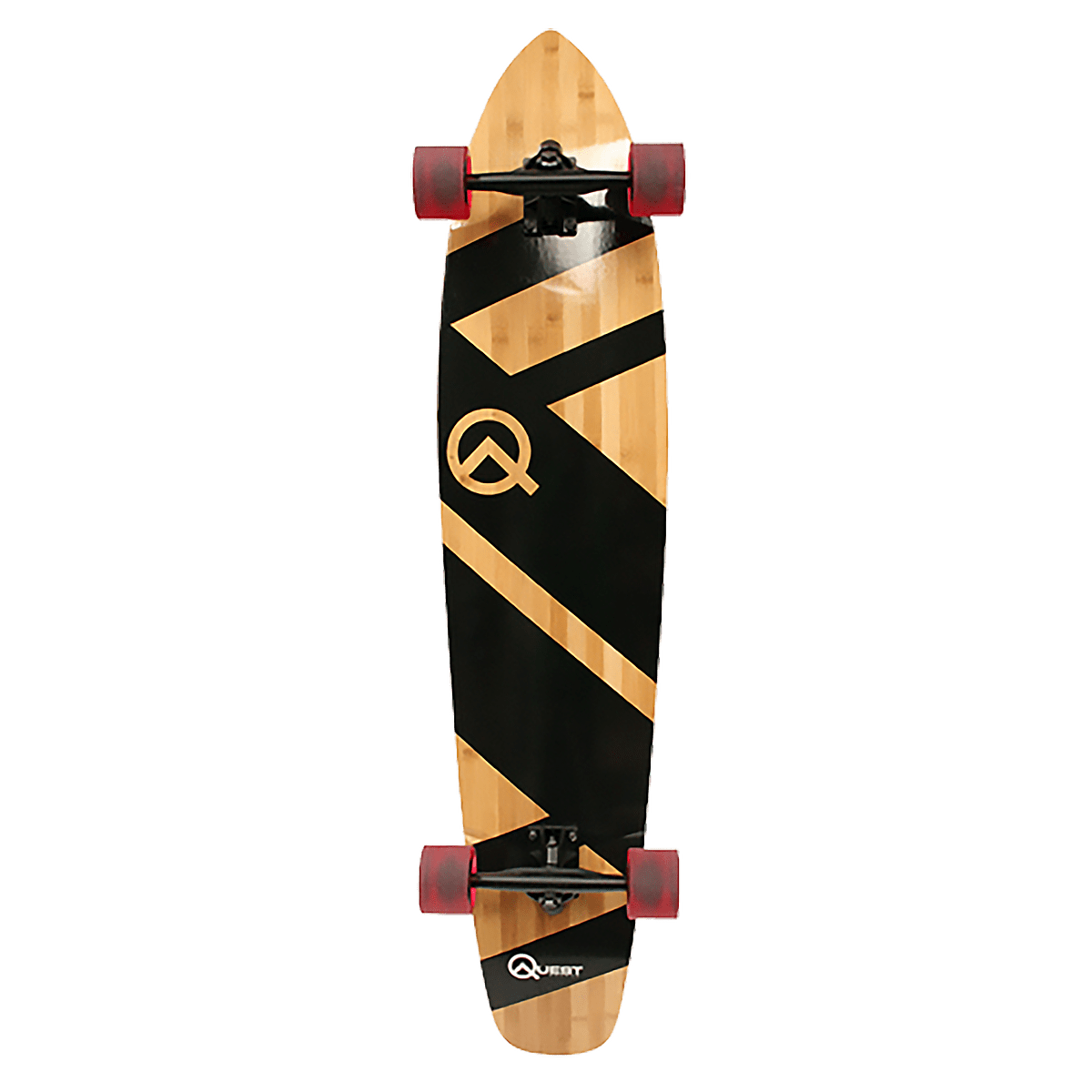 Moskee van mening zijn Flash Quest Boards - The Super Cruiser Original Artisan Bamboo and Maple 44 In.  Skateboard, Black - Walmart.com