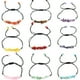 thumbnail image 2 of Nvzi Pulsera de cuentas hecha a mano, pulsera de cristal de grava natural tejida a mano con cuerda ajustable (púrpura), 2 of 5