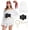 White, variant on Pirate Costume Women Medieval Viking Pirate Dress with Corset Necklace Bandana Headscarf Accessories for Halloween Cosplay (Black,M)