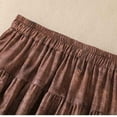 thumbnail image 4 of Luxalzxs Womens Maxi Skirts Long Cotton Linen High Waist Swing Beach Skirt Summer Loose Casual Vintage Print A-Line Ruffled Flowy Bohemian Mid-Calf Skirts, 4 of 5