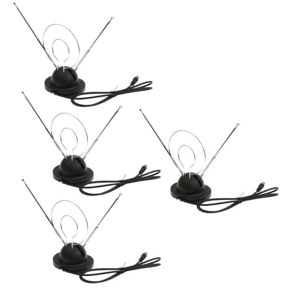 4 pedazos de antena universal de orejas de conejo para el color TV UHF VHF HDTV Cable