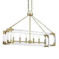 Minka Metropolitan - Prima Vista - 6 Light Island-25.63 Inches Tall and 38