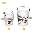 thumbnail image 5 of PAYOHTO Foldable Laundry Room Hamper Bucket Waterproof Bathroom Basket for College Student Living Room Storage Pillows Blankets Guitar Shape, 5 of 8