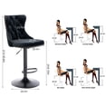 thumbnail image 3 of MIKIBAMA Swivel Velvet Barstools with Adjustable Seat Height, Modern Upholstered, Black-Black Leg (Set of 2), 3 of 5