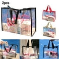 thumbnail image 7 of 2X Stadium Approved Clear Tote Bags with Handles for Beach Concerts 20X14X7Inch Red, 7 of 7
