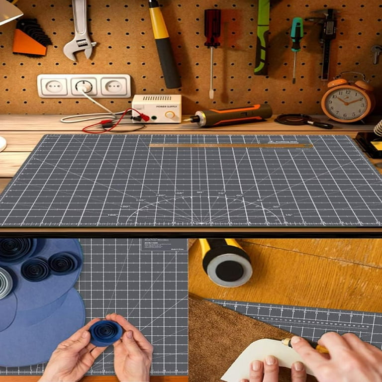 Cutting Mat for DIY Sewing Craft A4 Sturdy Rotary Cutting Mat Non Slip  Surface Scrapbook Fabric Gray 