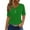 Green, variant on Wyobmus Womens Summer Tops Casual Blouses V Neck Buttons Short Sleeve Shirts Solid Color Hollow Out Tops Red