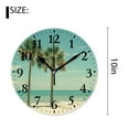 thumbnail image 2 of 10 Inch Wall Clock Battery Operated Silent Clock Decorative for Office, Kitchen, Outdoor, Living RoomPretty Tropical Beach Palm Tree Holiday Ocean Natural, 2 of 4