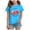 Sky Blue, variant on Gubotare Girls Shirts Summer Girls' Short Sleeve Shirts Summer Cute Crewneck Blouse Tops (Sky Blue,Size 11-12 Years)