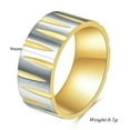 thumbnail image 4 of 9MM Black/Gold/Rainbow Band Men's Stainless Steel Brushed Fashion Ring Size 7-12, 4 of 6