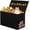 Large Black, variant on Large Toy Storage Box with Lid & Divider, Sturdy Collapsible Organizer Chest, Kids Storage Bins for Nursery Bedroom Playroom, 25"x13"x16", Beige & White