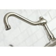 thumbnail image 3 of Kingston Brass KS3248PL Vintage Double-Handle Wall Mount Bathroom Faucet, Brushed Nickel, 3 of 8