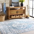 thumbnail image 2 of SAFAVIEH Martha Stewart Norbert Medallion Machine Washable Area Rug, Grey/Turquoise, 4' x 6', 2 of 11