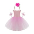 thumbnail image 2 of TiaoBug Girls Professional Ballet Leotards Tutu Dress Ballerina Swan Lake Competition Dancewear Pink 11-12, 2 of 7