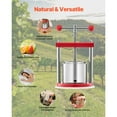 thumbnail image 6 of KFFKFF Fruit Wine Press of 0.44 Gal/1.65L Capacity, Incorporates 2 Stainless Steel Barrels, Hand-operated Juice Creator, Suitable for Cider Apple Grape Tincture Honey Olive Oil Production, 6 of 9