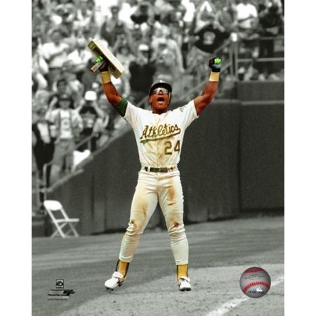 - Rickey Henderson sets an MLB record with his 939th Career Stolen Base- May 1 1991 Spotlight Photo Print