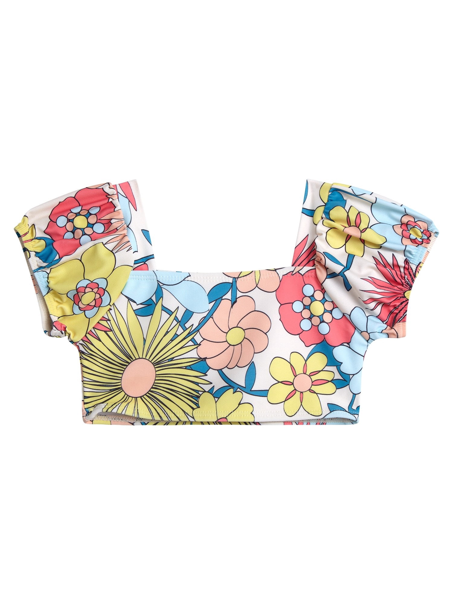 Jessica Simpson Toddler Girl Swimsuit Set with Shorts, 3- Piece Set, Sizes 2T-4T