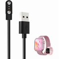 thumbnail image 1 of ccwmincc [1 Pack] for SWGOTA G62/RUXINGX G62 1.85 Inch SmartWatch Charger, Magnetic Replacement USB Charging Cable Compatible with G62 Smart Watch Accessories.(Black), 1 of 1