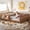 Dark Natural, variant on Bellemave Twin Size Floor Bed with Bookshelf, Wood Montessori Beds with Slats and Safety Guardrail, Low Profile Twin Bed Frame with Fence, No Box Spring Needed (Beige)