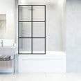 thumbnail image 6 of VIGO Ventana 34 in. W x 62 in. H Framed Fixed Tub Screen Door in Matte Black with 3/8 in. (10mm) Fluted Glass, 6 of 11
