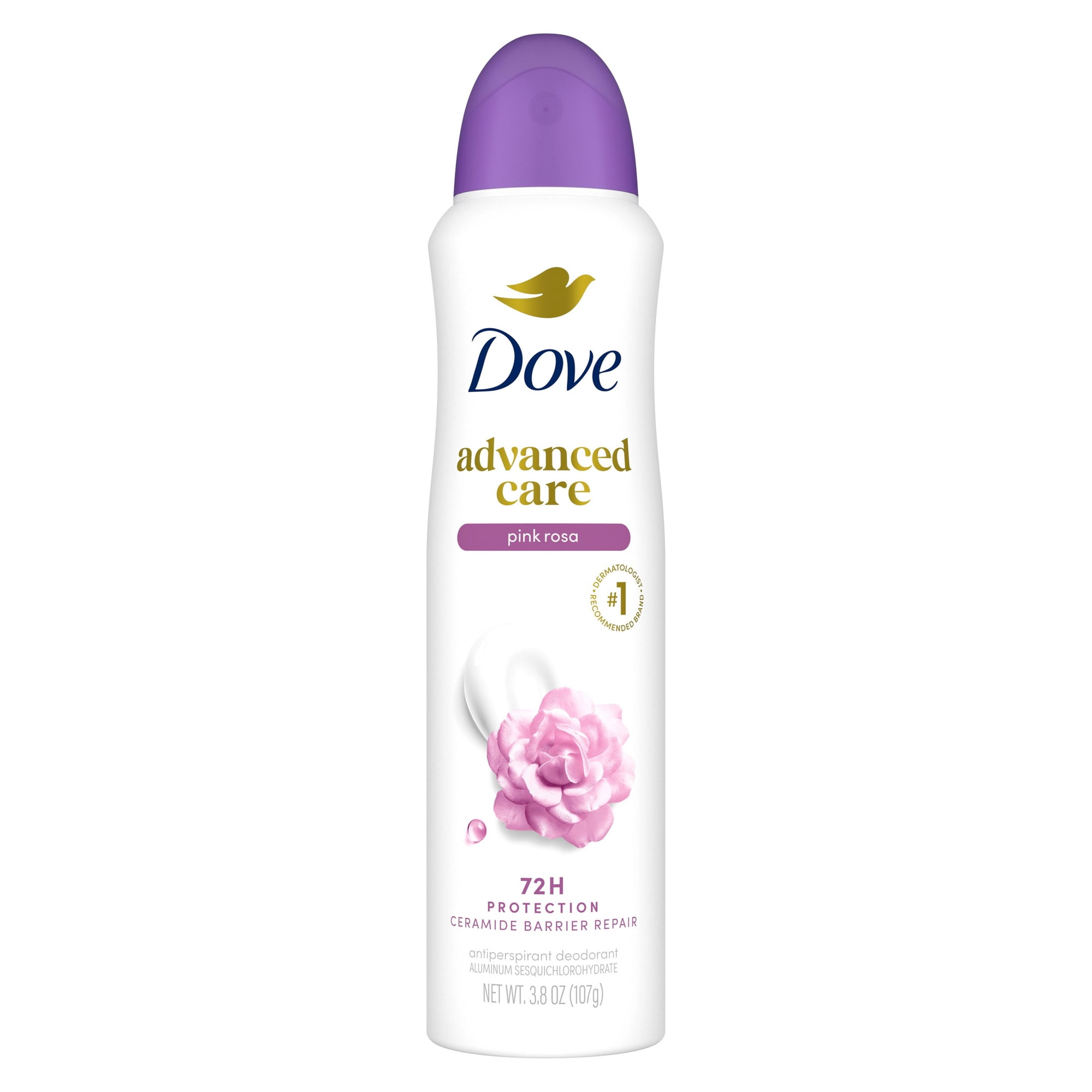Dove Advanced Care Antiperspirant Deodorant Spray Antiperspirant Deodorant To Help Repair Skin Barrier After Shaving Pink Rosa 72-hour Antiperspirant Deodorant For Soft Underarms ,3.8 oz