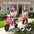 thumbnail image 3 of Track Seven 24V Ride-on Moped Scooter, Kids Electric Motorcycle for Boys Girls Ages 8-12, 250W Brushless Motor, 10 Mph Max Speed, Twist Throttle, 12" Pneumatic Tires, Bluetooth, LED Light, Rose, 3 of 10