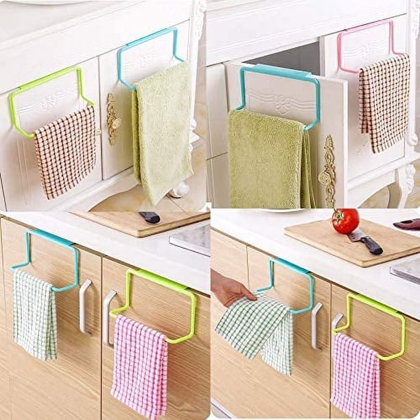 Toallero, toallero, soporte colgante, organizador, baño, cocina, armario, percha (verde)