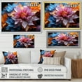 thumbnail image 4 of Designart "Abstracted Colorful Cornflowers I" Cornflowers Floater Framed Canvas Wall Art, 4 of 5