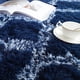thumbnail image 3 of Alfombra de área azul marino para sala de estar, suave, de lujo, para dormitorio, grande, esponjosa, de felpa, grande, cómoda, alfombra de área (2 x 5 pies, azul marino/blanco) JAMW Sencillez, 3 of 5