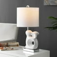 thumbnail image 2 of SAFAVIEH Ruby 19 in. Bunny White Ceramic Table Lamp with 100% White Cotton Shade, 2 of 6