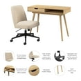 thumbnail image 3 of Nora 40W x 20D Small Writing Desk and Chair Set in Natural Oak - Engineered Wood, 3 of 9