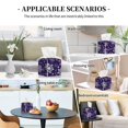 thumbnail image 7 of Yiaed Christmas Purple Snowflakes Print Tissue Box Cover, PU Leather Decorative Organizer for Tabletop, Bathroom, Car, Office Creative Decorative, 7 of 7
