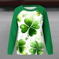thumbnail image 4 of St Patricks Day Sweatshirt Women Shamrock Long Sleeve Shirt Casual Crewneck Pullover Adies Bow Print Tops St Patrick's Day Shirt, 4 of 6