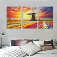 thumbnail image 3 of Fenyluxe Fall Decor Windmills and Flower Fields Canvas Prints Wall Art 3 Piece Set 12x16x3pcs, 3 of 4