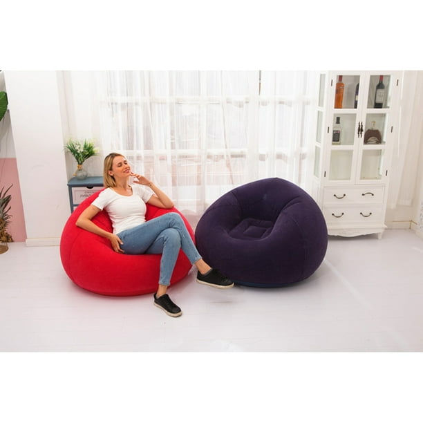 Large Inflatable Sofa Chair Flocking PVC Garden Lounge Beanbag