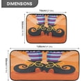 thumbnail image 2 of SKYSONIC Witch's Boots Foot Kitchen Rugs 2 Pieces, Halloween Orange Floor Mat Room Area Rug Washable Carpet Perfect for Living Room Bedroom Entryway, 2 of 7