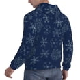 thumbnail image 6 of Sikiie Snowflake Dark Blue Men's Hoodie, Essentials Hoodie, Sweatshirt, Pullover Hooded Sweatshirt for Men-Small, 6 of 7