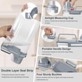 thumbnail image 5 of Storage Container,  Pourable Container Airtight with Large Spout & Cup,  Plastic  Dispenser for , Bird Seed, Rice, Flour (Dark Gray, 2.5L), 5 of 6