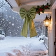 thumbnail image 3 of Yucurem Large Velvet Green Bows Ornaments, 12.6 x 22.8 in Giant Xmas Tree Ribbon Hanging Bows for Christmas Wedding Birthday Party Supplies, 3 of 7