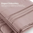thumbnail image 5 of CGK Linens 6-Piece Extra Deep Pocket Sheet Set With Extra Matching Pillowcases - King Size Bed Sheets Fits 18"-24" Mattresses, Mauve, 5 of 7