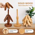 thumbnail image 3 of YUEXINKJWooden Trivets for Hot Dishes Tree Shape Set of 4 Walnut Wood Plus 1 Storage Holder Multi-Functional Decorative Heat Resistant Mats Pots Bowls Teapots Pans Handcrafted Non-Slip Design C104, 3 of 3