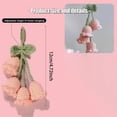 thumbnail image 4 of NOGIS Car Mirror Hanging Accessories,Cute Car Accessories For Women,Rear View Mirror Accessories Hanging,Bellflower Hand Knitted Car Pendant，Suitable For Backpacks, Key Chains (Pink), 4 of 7