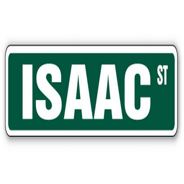 SignMission SS-624-ISAAC Panneau de Rue Isaac 24 Po. Panneau de Chambre d'Enfant