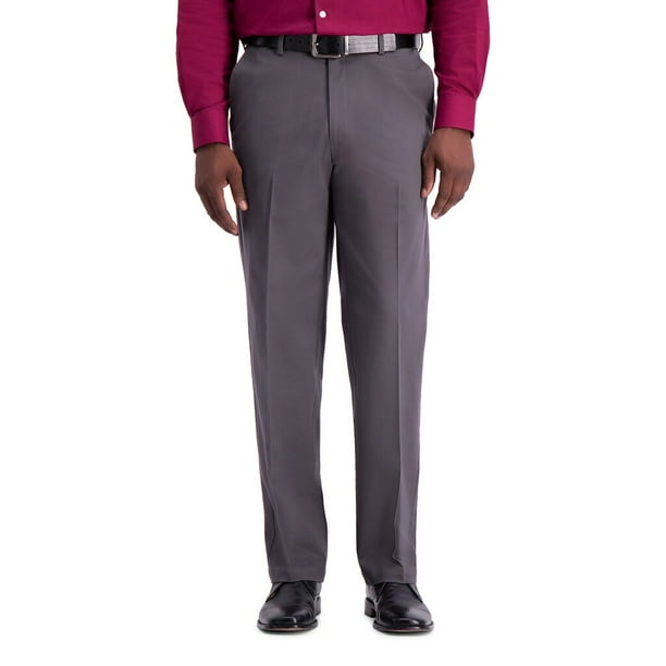 Haggar - Men's Haggar Work to Weekend PRO Stretch Classic-Fit Flat ...